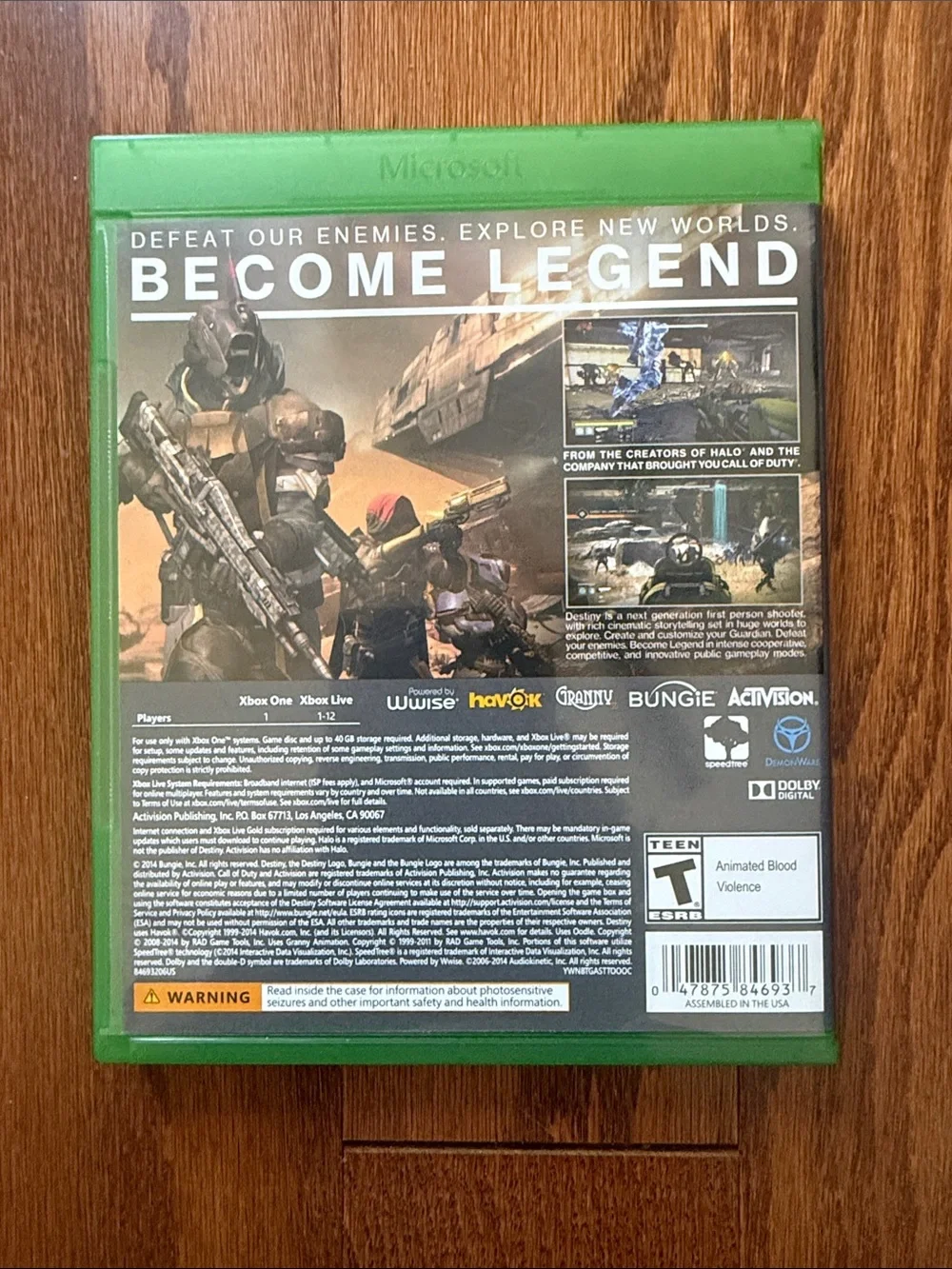 Microsoft destiny xbox